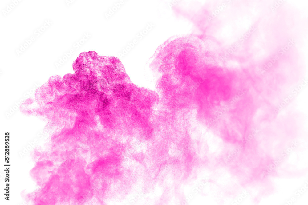 pink dust powder explosion.	