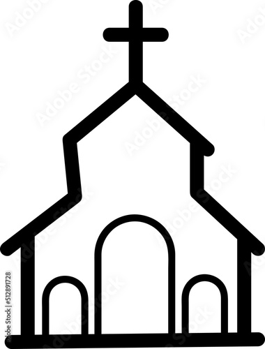 Church bulding line icon set. Icons of christian religion. Flat style2.eps