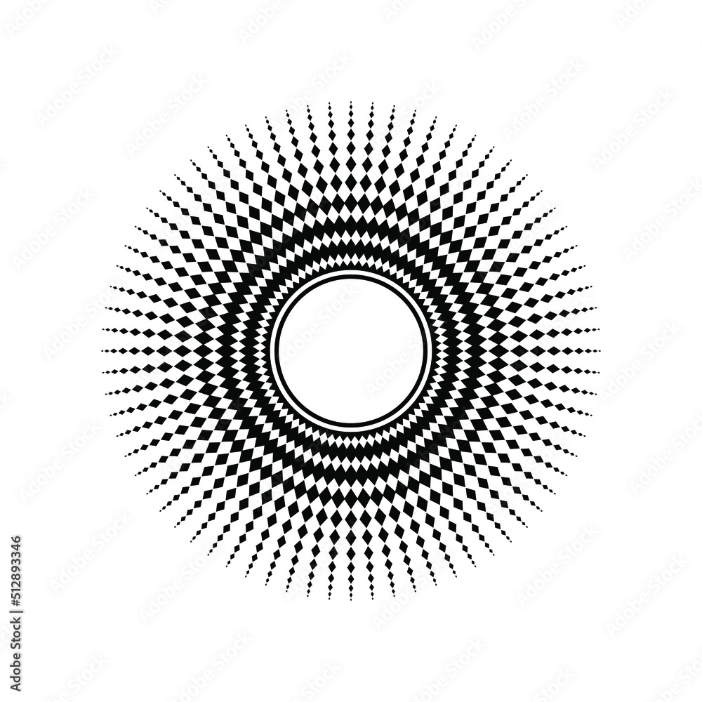 Mandala made from Rectangles Composition. Modern Contemporary Mandala for Logo, Decoration or Graphic Design. Vector Illustration