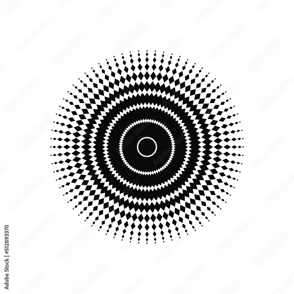 Mandala made from Rectangles Composition. Modern Contemporary Mandala for Logo, Decoration or Graphic Design. Vector Illustration