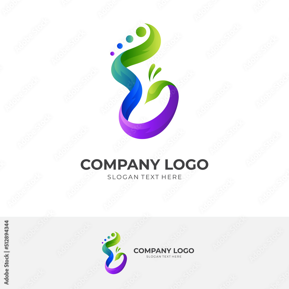 Fototapeta premium letter E peacock logo concept, letter E and peacock combination logo with 3d colorful style