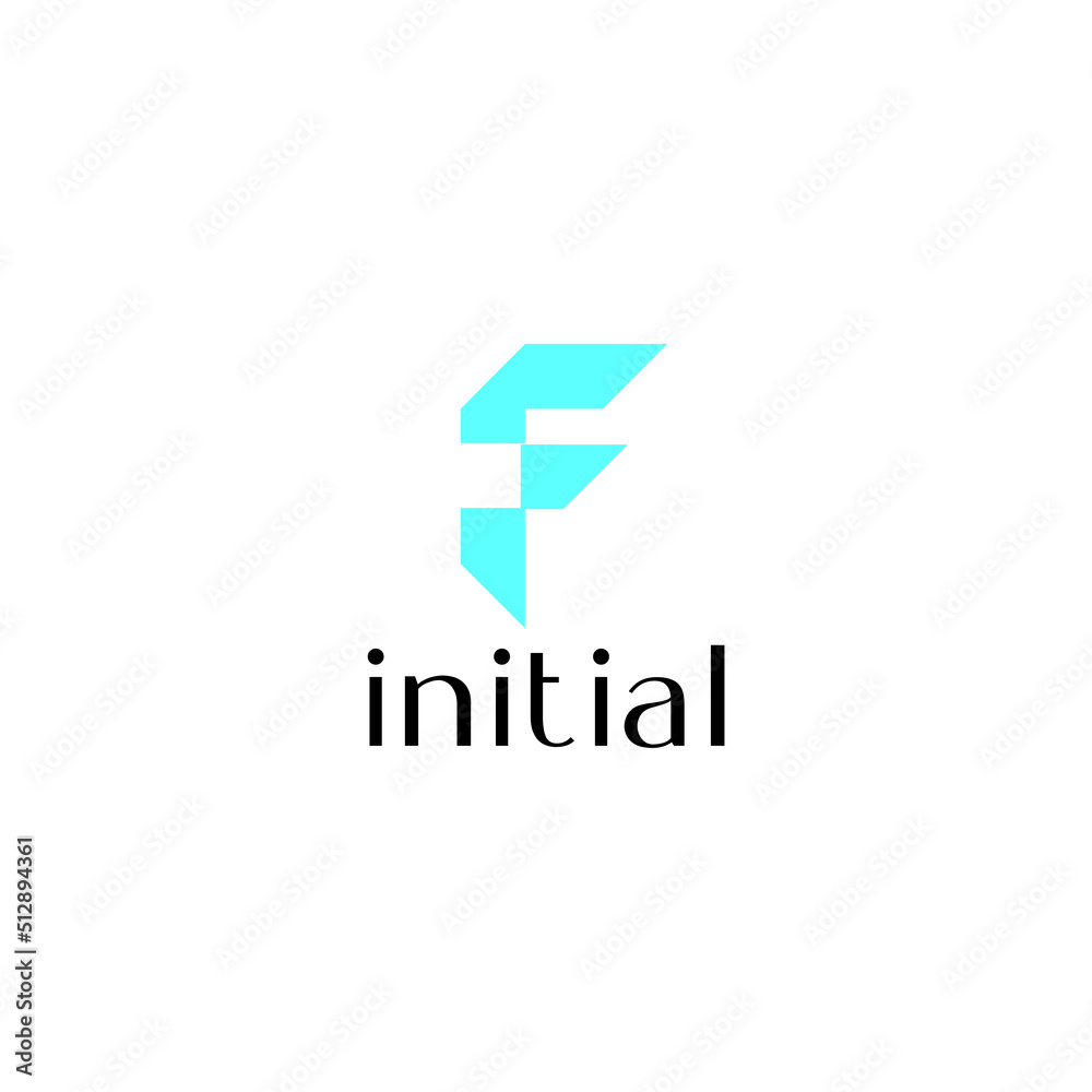 logo design vector initial F with modern style logo design vector initial F with modern style