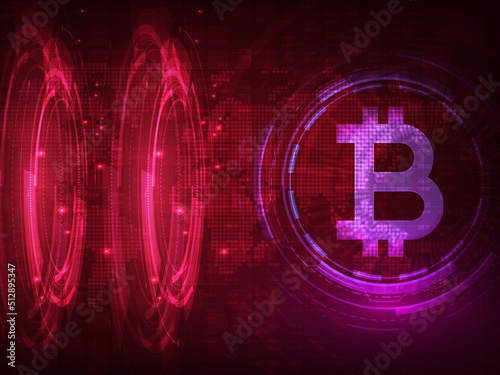 3d rendering bitcoin sign currency