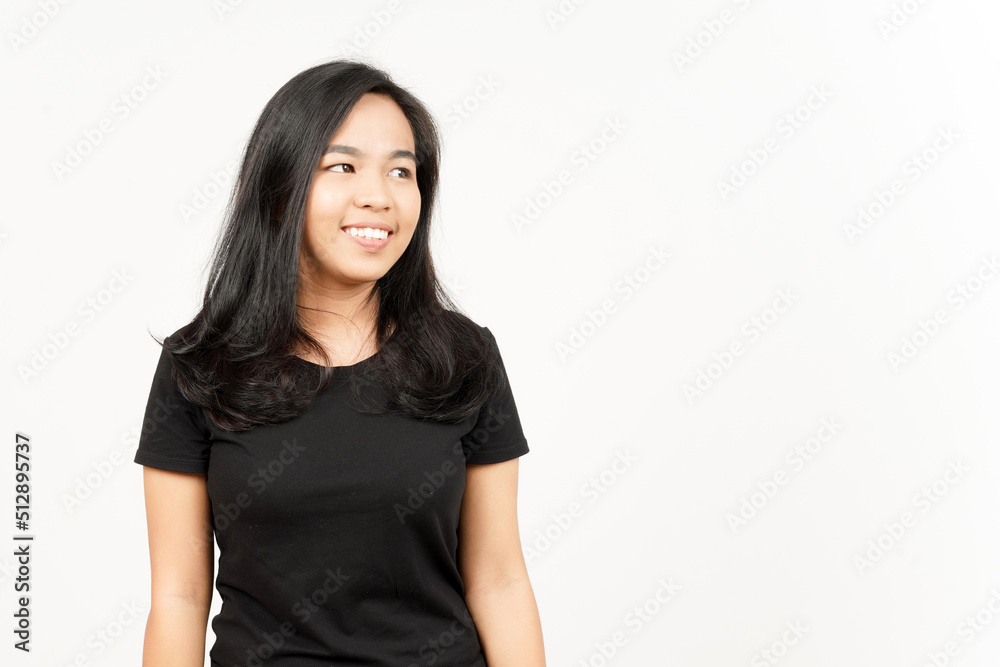 Smile and look away of Beautiful Asian Woman Isolated On White Background Smile and look away of Beautiful Asian Woman Isolated On White Background