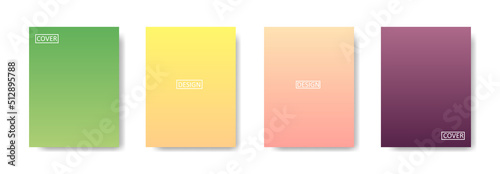 Set of abstract background with beautiful gradation color, colorful background for poster flyer banner backdrop.vertical banner.cool fluid background vector illustration