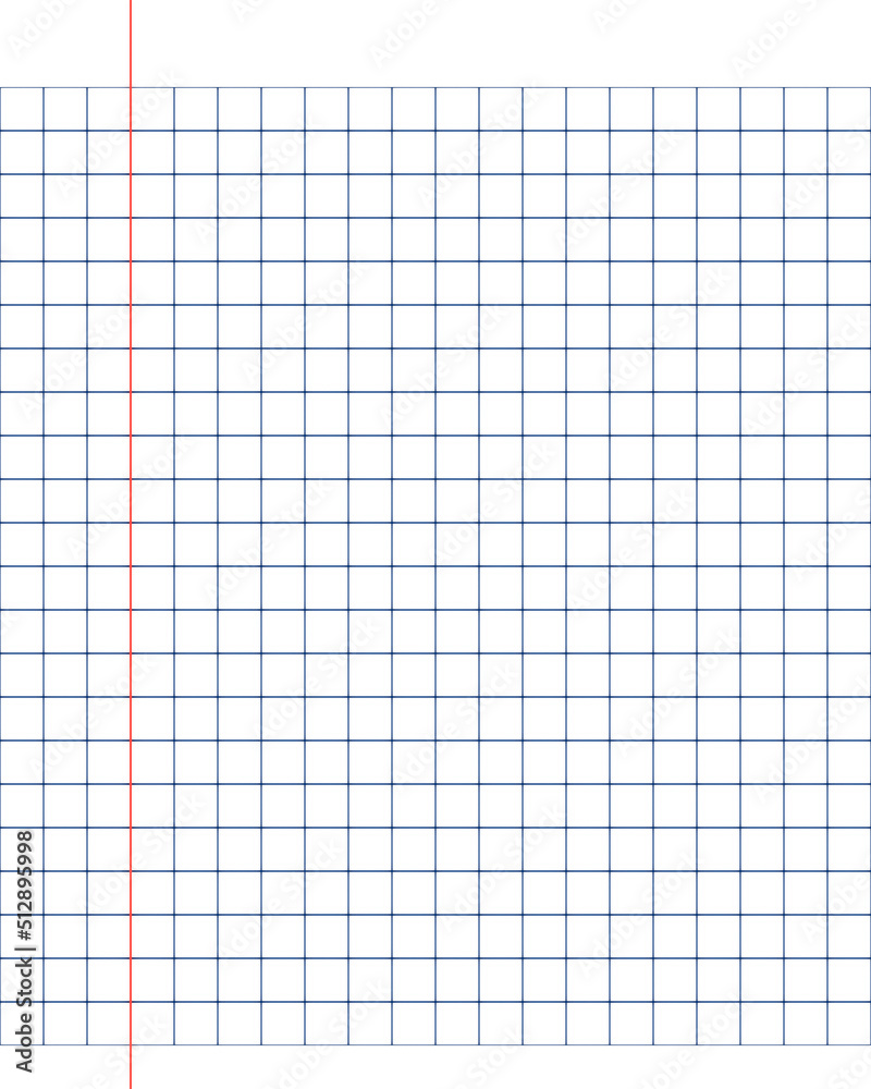 Square background illustration with a grid in the center and a border on it. Checkered graph background mockup with note field. Sheet from a school notebook. 3D illustration Square background illustration with a grid in the center and a border on it. Checkered graph background mockup with note field. Sheet from a school notebook. 3D illustration