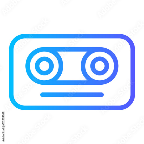 video tape gradient icon