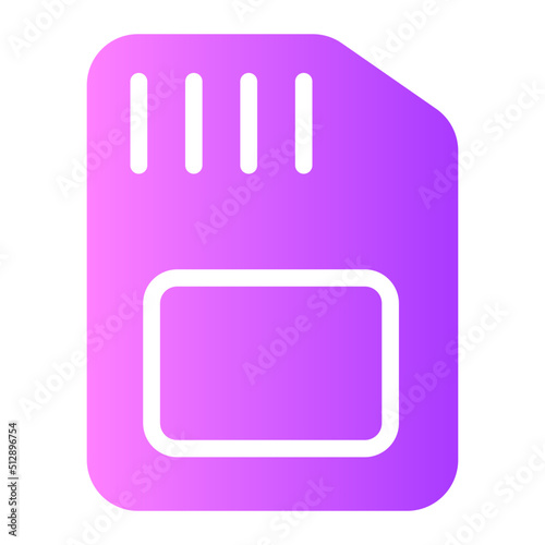 memory card gradient icon