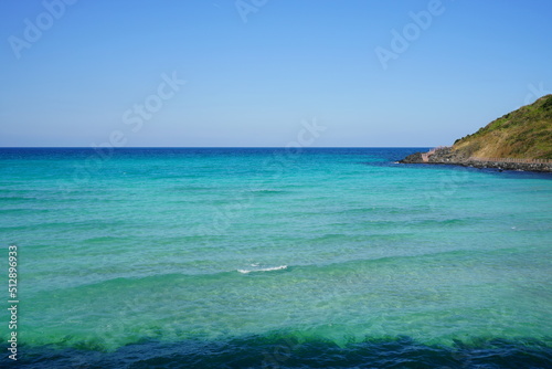 beautiful seascape with clear bluish water © SooHyun