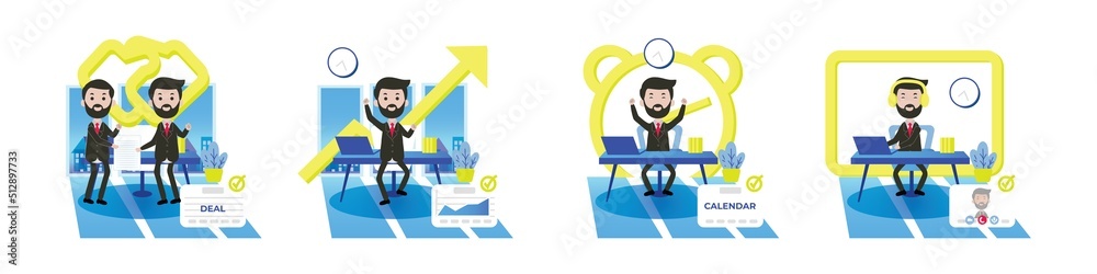BUSINESS ACTIVITY FLAT DESIGN ILLUSTRATION BUSINESS ACTIVITY FLAT DESIGN ILLUSTRATION