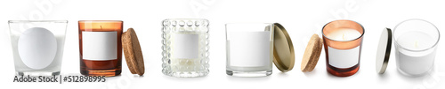 Set of aroma candles in hol...