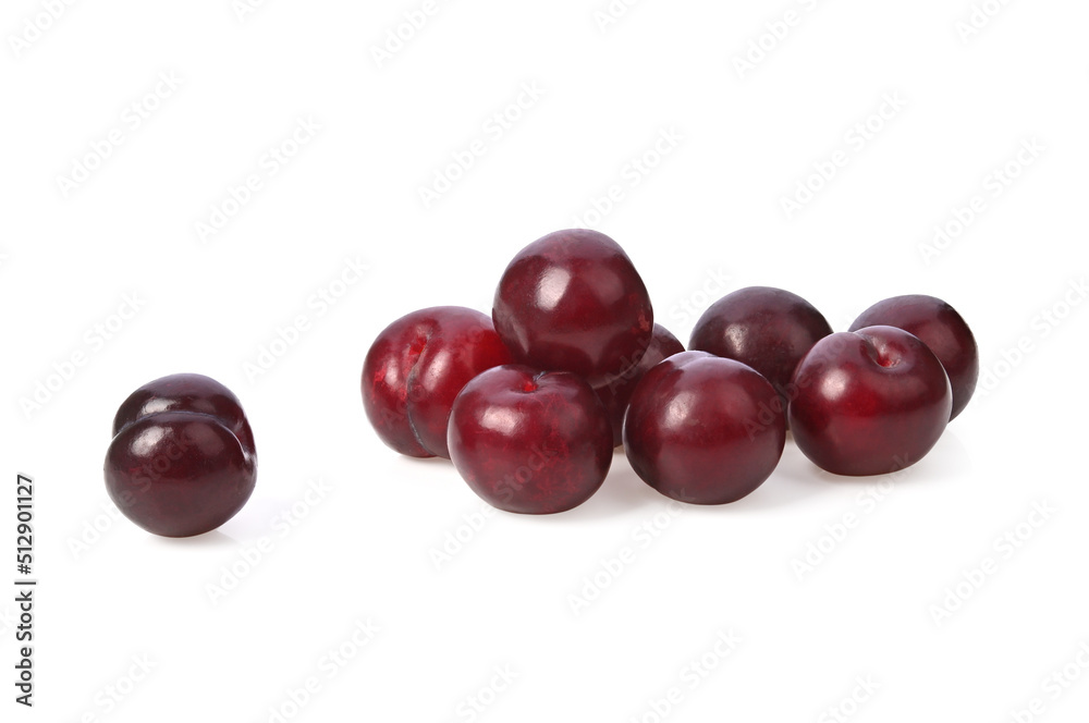 plums fruit isolated on white background plums fruit isolated on white background