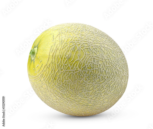 cantaloupe melon on white background