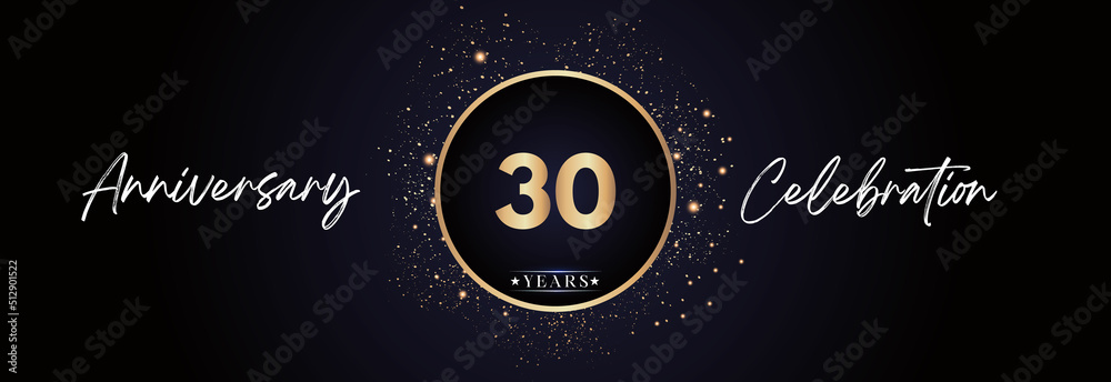 30th years anniversary celebration for brochure, banner, happy birthday, wedding, greetings, ceremony, graduation, invitation card. 30 Year Anniversary Template Design Vector. 30th years anniversary celebration for brochure, banner, happy birthday, wedding, greetings, ceremony, graduation, invitation card. 30 Year Anniversary Template Design Vector.