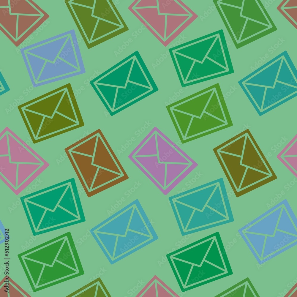 Kids letter seamless envelope pattern for fabrics and packaging and gifts and cards and linens and hobbies Kids letter seamless envelope pattern for fabrics and packaging and gifts and cards and linens and hobbies