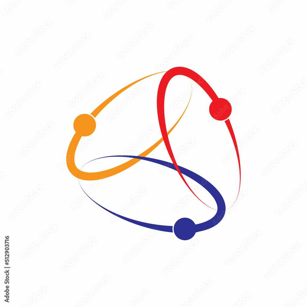 Molecule atom symbol logo template vector icon illustration Molecule atom symbol logo template vector icon illustration