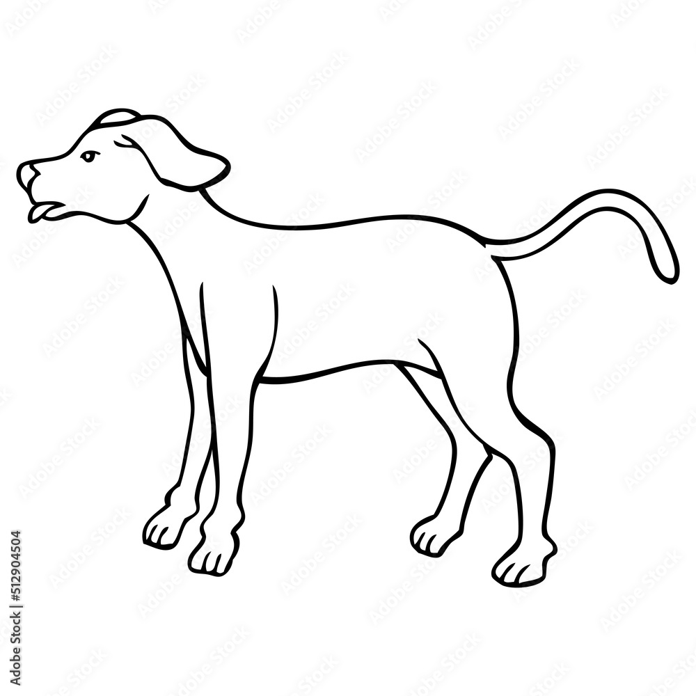 dog sketch vector illustration