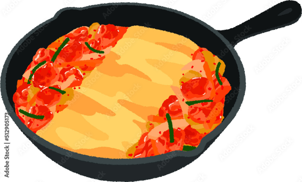 チーズタッカルビのイラスト Stock Vector | Adobe Stock