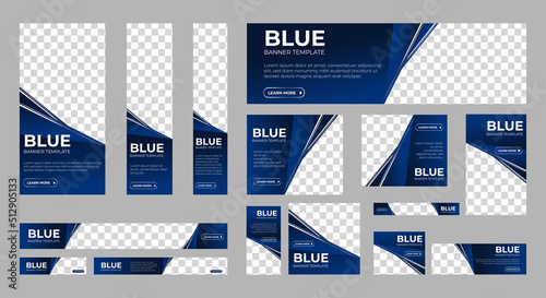 Business banner design web template Set, Horizontal header web banner. Blue and silver. cover header background for website design, Social Media Cover ads banner, flyer, invitation card