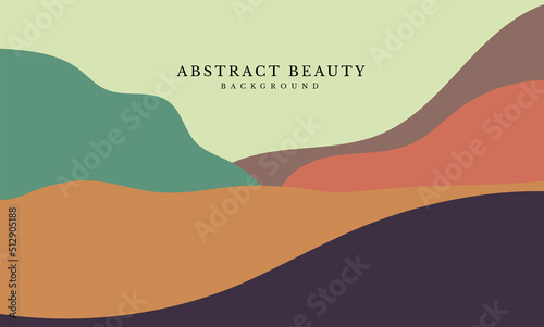Natural abstract landscape background. mountain, forest, sea, sky, sun and river