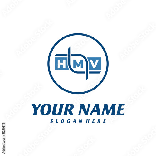 Free Download Letter HMV with dna Logo Design Template. Initial HMV logo concept vector. Emblem, Creative Symbol, Icon - GFXLoad
