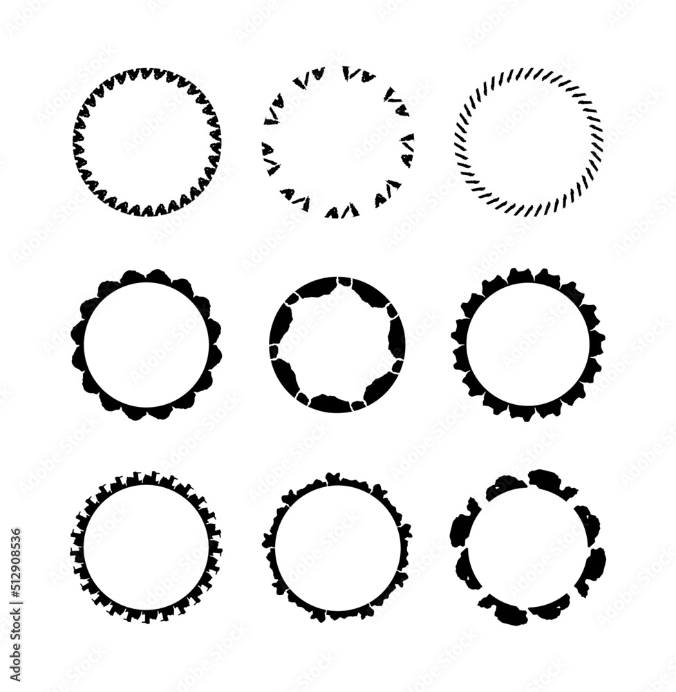 set of black and white frames set of black and white frames