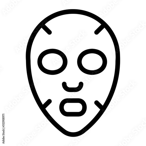 facial mask line icon