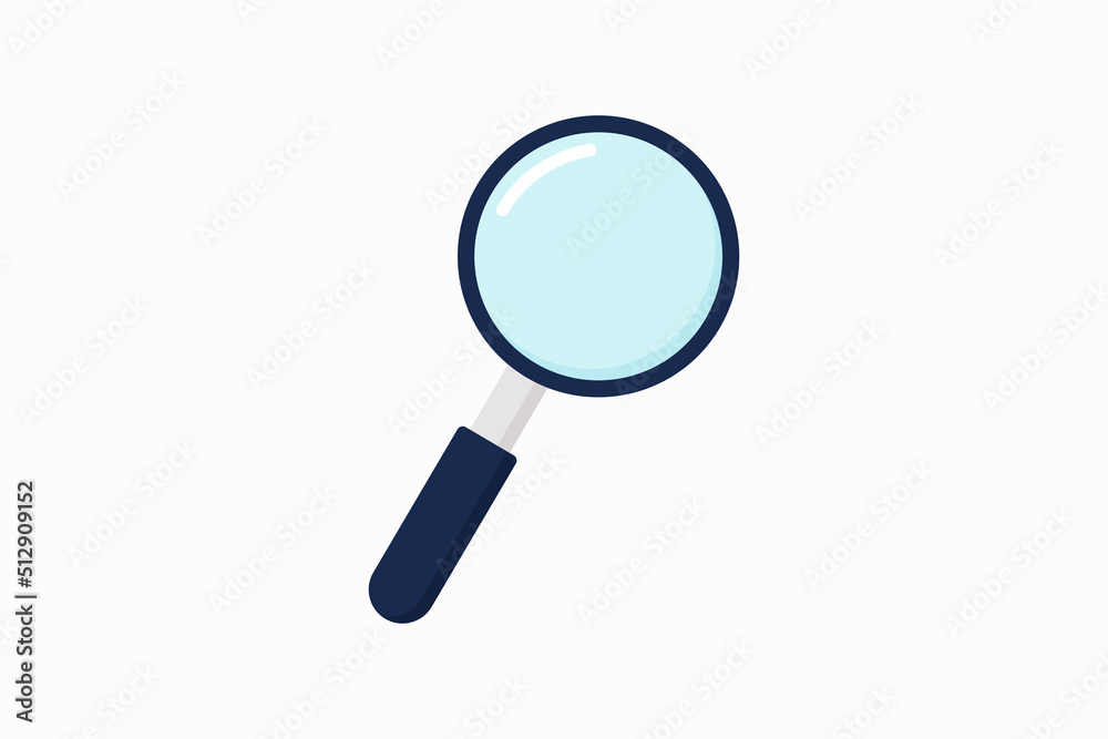 magnifying glass illustration in flat style magnifying glass illustration in flat style