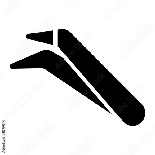 tweezers glyph icon