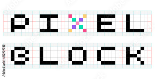 Editable bitmap pixel font concept with grid template + tutorial.