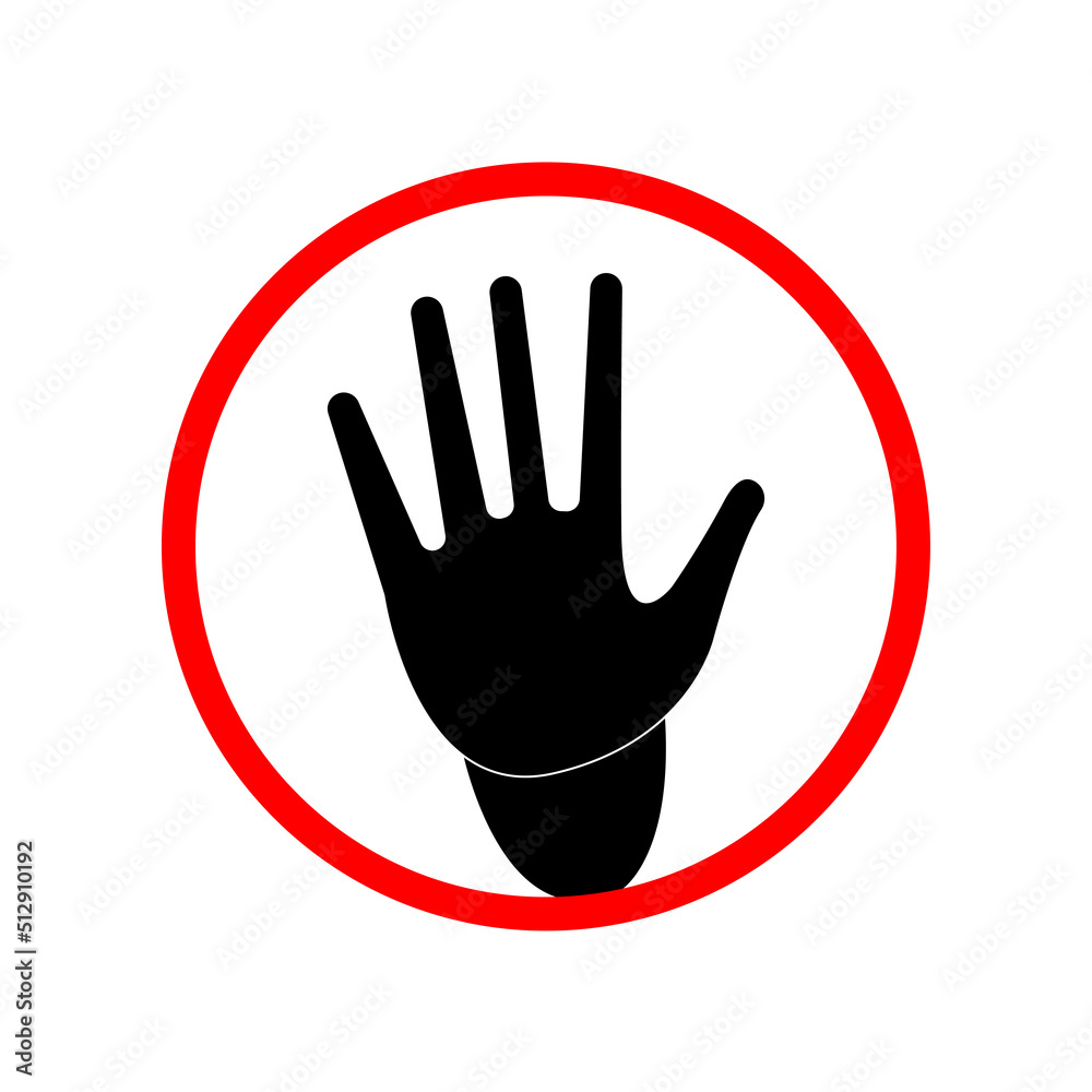 stop signal icon. Warning forbidden sign. isolated white background