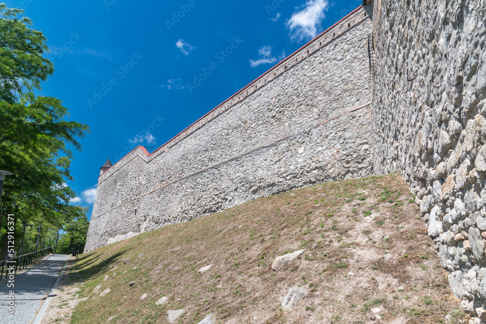 Fortification walls of Bratislava castle. Fortification walls of Bratislava castle.