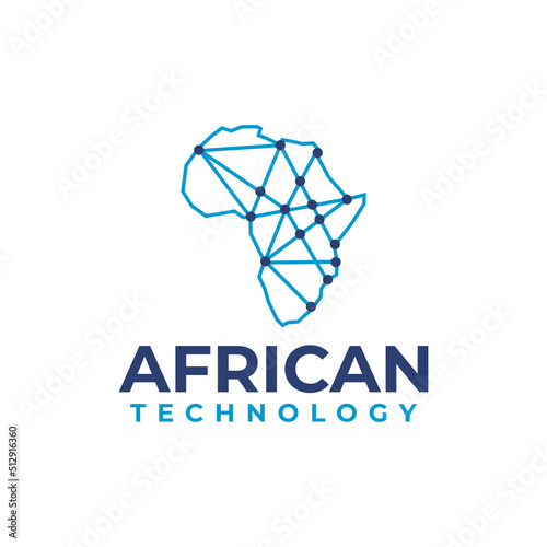 Africa technology company logo design