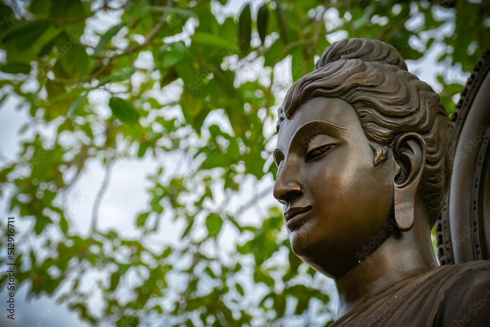 Buddha statues in various gestures at the Bodhi tree courtyard in Wat Benchamabophit. Buddha statues in various gestures at the Bodhi tree courtyard in Wat Benchamabophit.