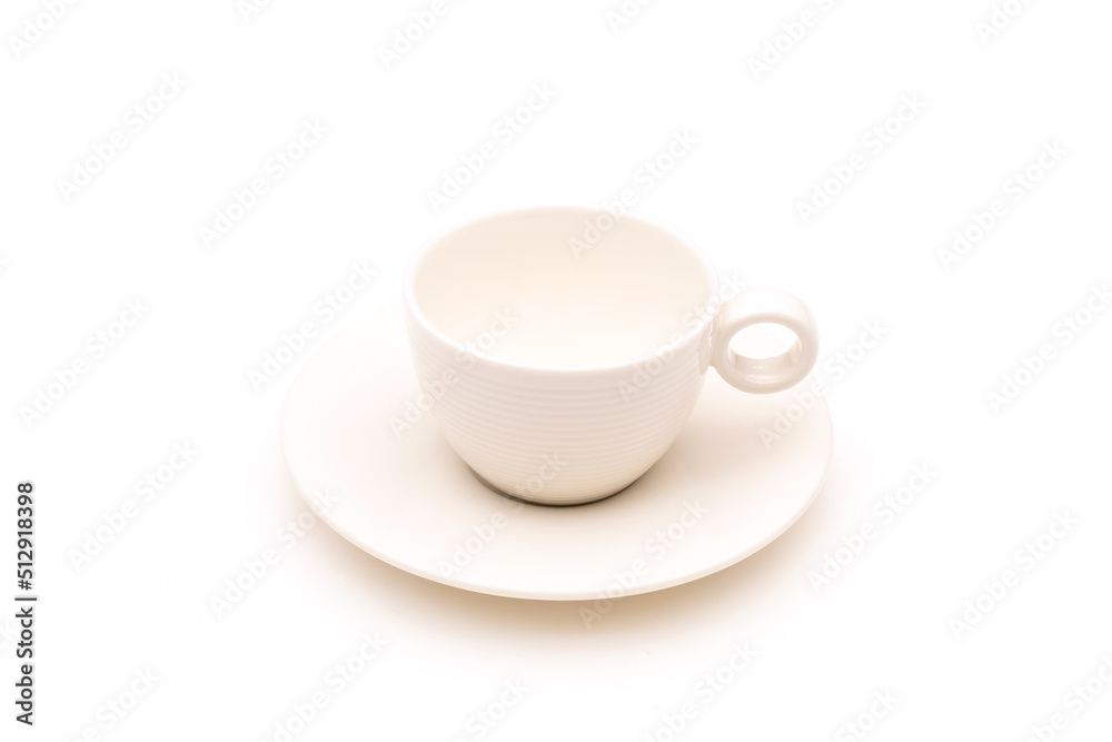 White ceramic cup for coffee or tea isolated on white White ceramic cup for coffee or tea isolated on white