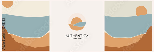 Abstract symbol of handicrafts and craft boutiques. Vector design of linear logo or emblem template - mysterious boho style.