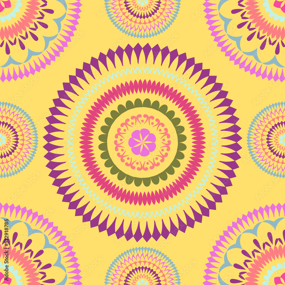 Oriental mandala seamless ornamental pattern Oriental mandala seamless ornamental pattern