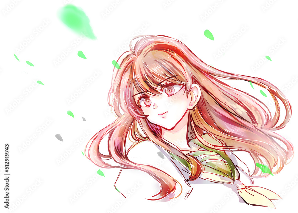 前を向く女子学生