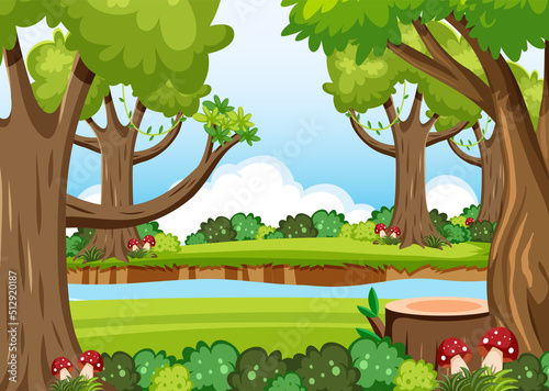 Nature forest background template