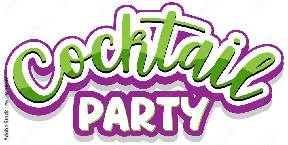 A cocktail party banner text A cocktail party banner text