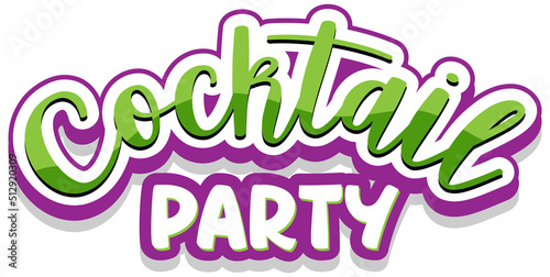 A cocktail party banner text