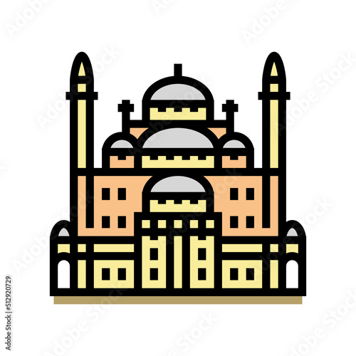 suleiman pasha mosque color icon vector. suleiman pasha mosque sign. isolated symbol illustration