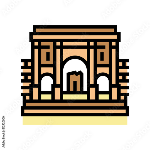 carthage historic building color icon vector. carthage historic building sign. isolated symbol illustration