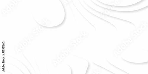 Abstract background with waves. Abstract papercut and multi layer cutout geometric pattern on vector, Abstract soft white background with waves, textured Papercut.