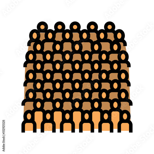 terracotta army color icon vector. terracotta army sign. isolated symbol illustration