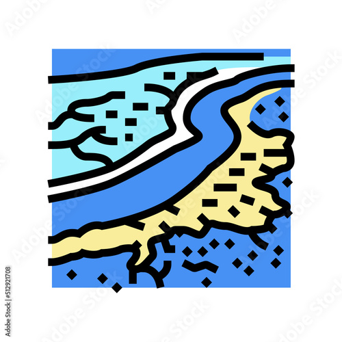 great barrier reef color icon vector. great barrier reef sign. isolated symbol illustration