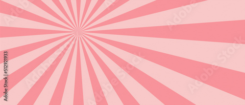 Vintage pop art pink background. Banner vector illustration.