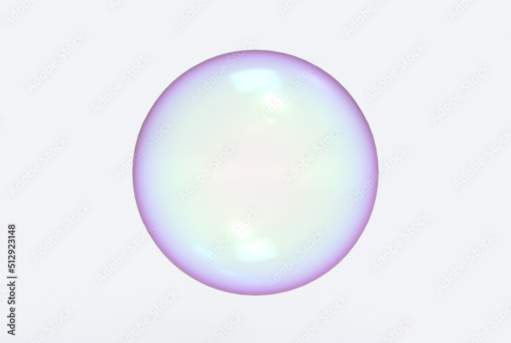 3d rendering. Soft thin transparent lens sphere ball isolated on white background. 3d rendering. Soft thin transparent lens sphere ball isolated on white background.