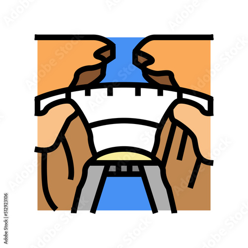 hoover dam color icon vector. hoover dam sign. isolated symbol illustration