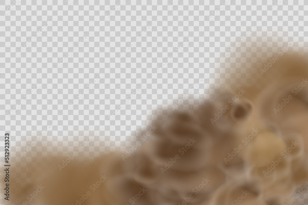 Dust cloud with dirt,cigarette smoke, smog, soil and sand particles ...